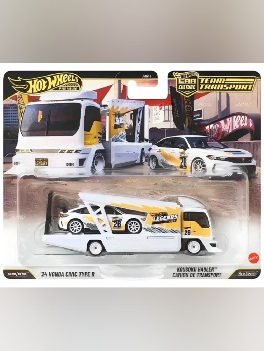 Hot Wheels Legends Tour Team Transport ‘24 Honda Civic Type R & Kousoku Hauler
